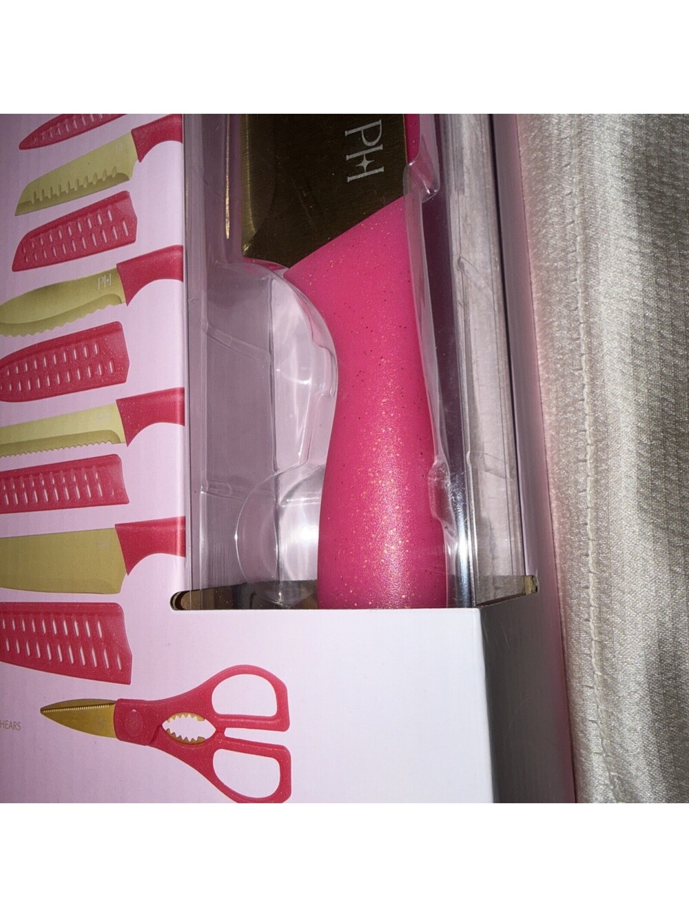 PARIS HILTON 13 PIECE CUTLERY SET PARIS HILTON KNIFE SET hot PINK & GOLD